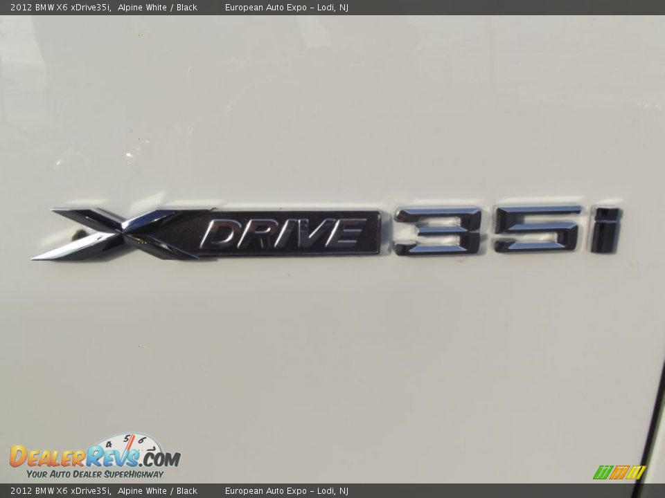 2012 BMW X6 xDrive35i Alpine White / Black Photo #17
