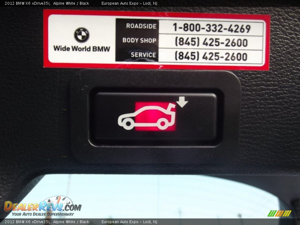 2012 BMW X6 xDrive35i Alpine White / Black Photo #19