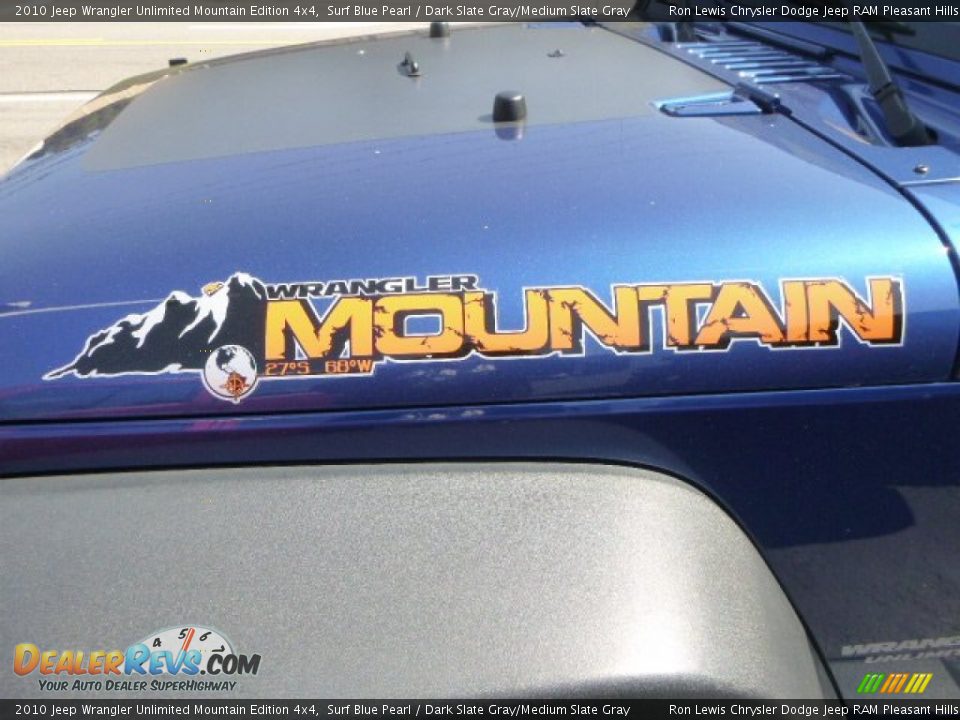 2010 Jeep Wrangler Unlimited Mountain Edition 4x4 Surf Blue Pearl / Dark Slate Gray/Medium Slate Gray Photo #5