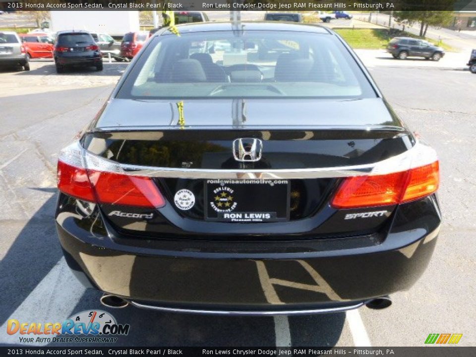 2013 Honda Accord Sport Sedan Crystal Black Pearl / Black Photo #4