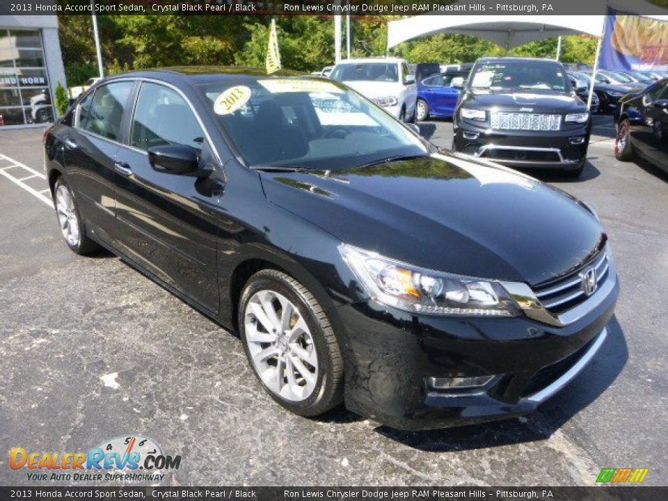 2013 Honda Accord Sport Sedan Crystal Black Pearl / Black Photo #7