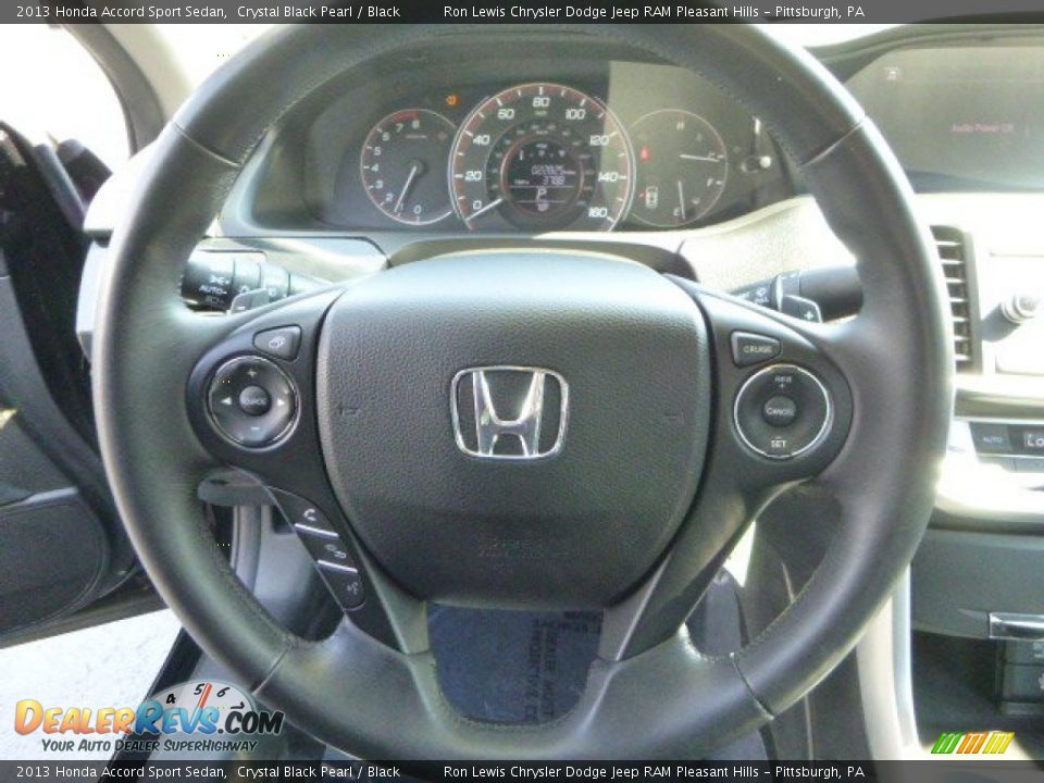 2013 Honda Accord Sport Sedan Crystal Black Pearl / Black Photo #16