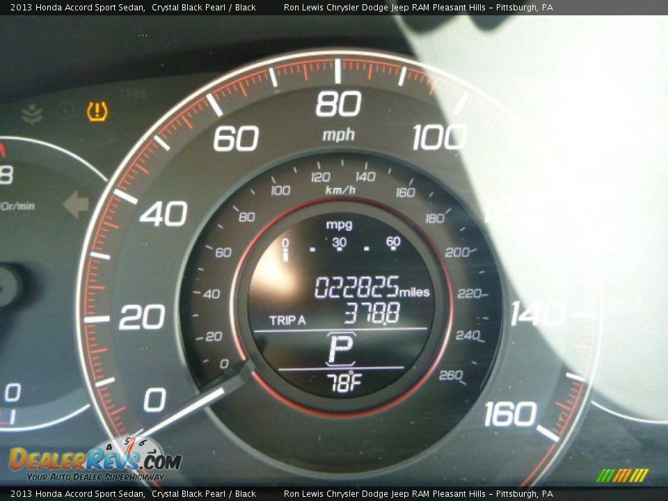 2013 Honda Accord Sport Sedan Crystal Black Pearl / Black Photo #18
