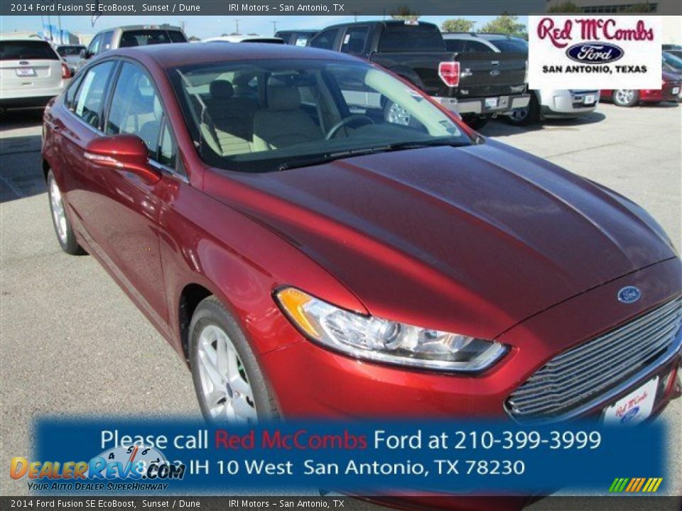 2014 Ford Fusion SE EcoBoost Sunset / Dune Photo #1