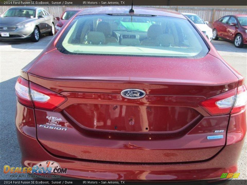 2014 Ford Fusion SE EcoBoost Sunset / Dune Photo #4