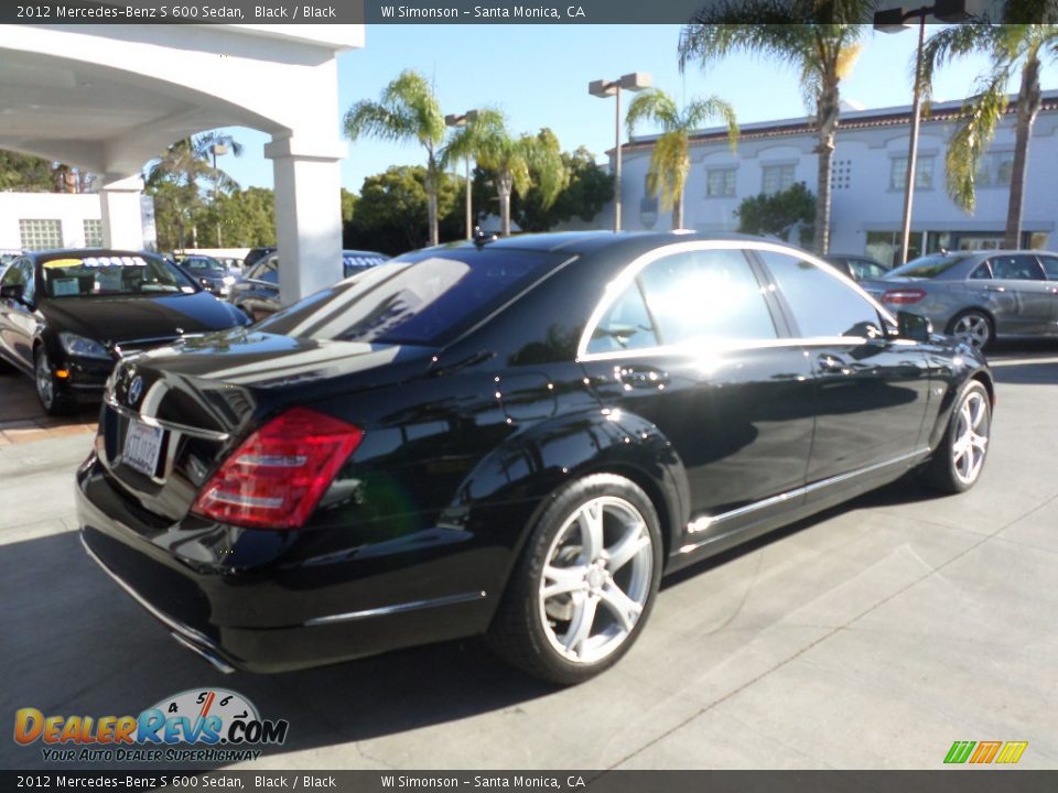 2012 Mercedes-Benz S 600 Sedan Black / Black Photo #2