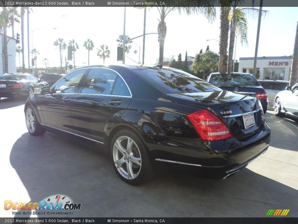 2012 Mercedes-Benz S 600 Sedan Black / Black Photo #4