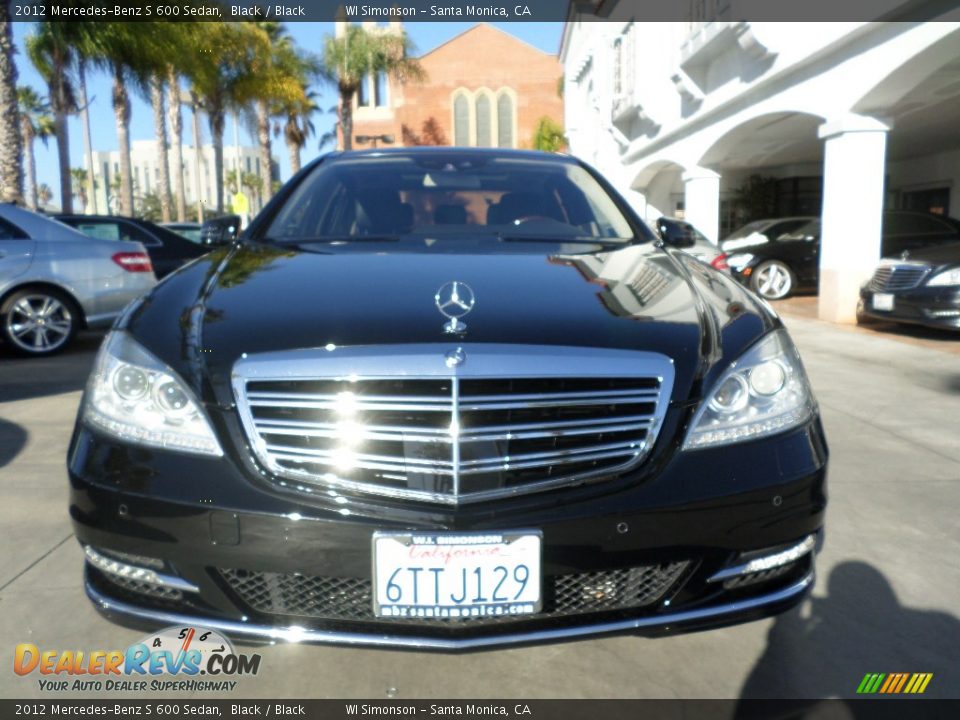 2012 Mercedes-Benz S 600 Sedan Black / Black Photo #6