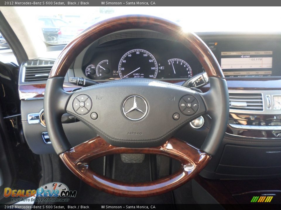 2012 Mercedes-Benz S 600 Sedan Steering Wheel Photo #12