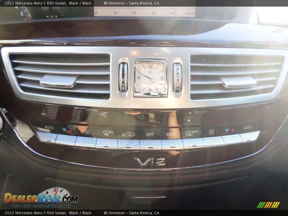 2012 Mercedes-Benz S 600 Sedan Black / Black Photo #14