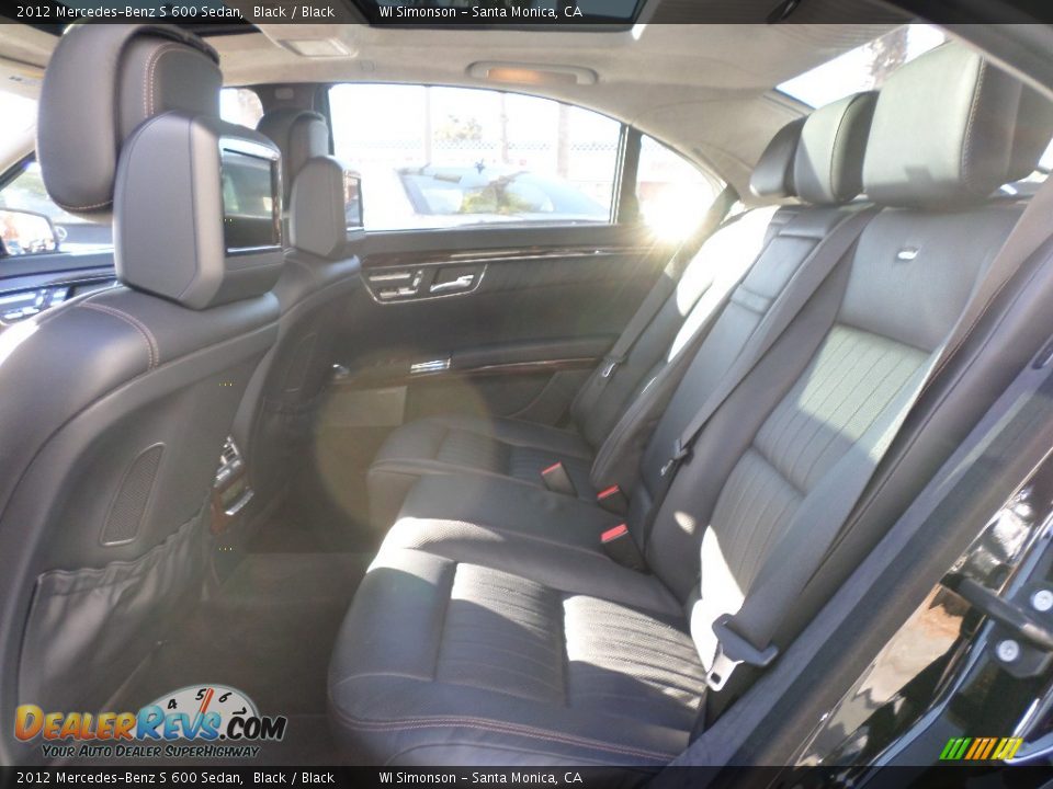 2012 Mercedes-Benz S 600 Sedan Black / Black Photo #19