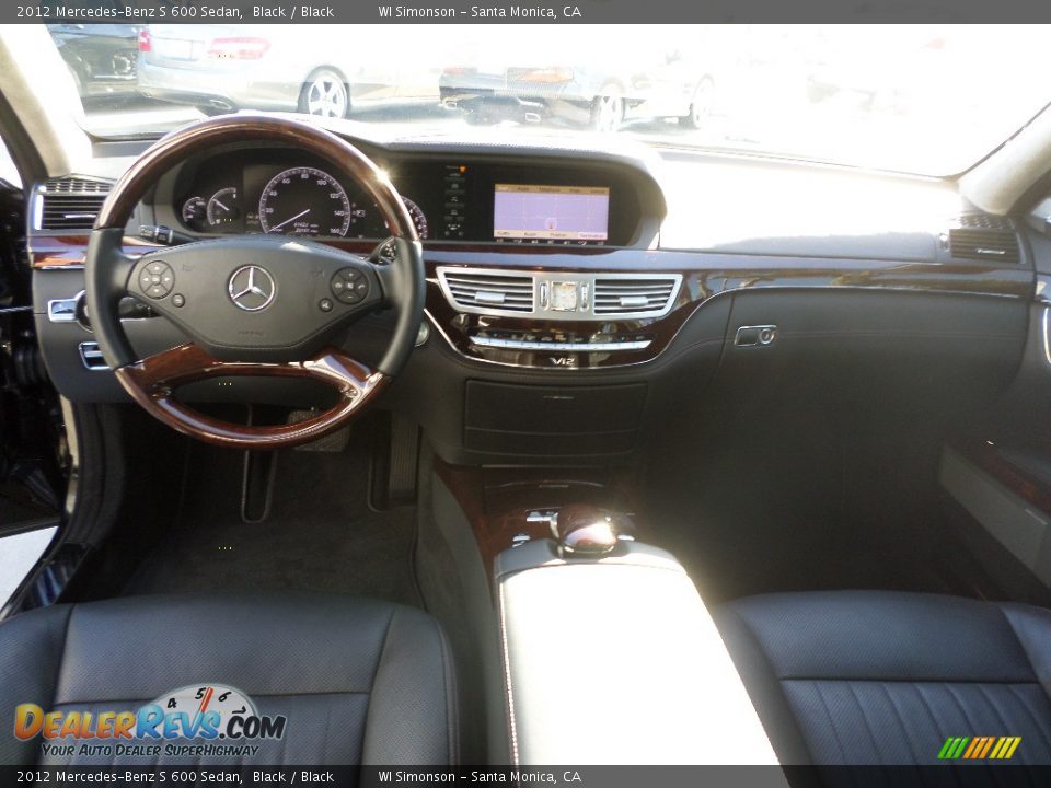 2012 Mercedes-Benz S 600 Sedan Black / Black Photo #20