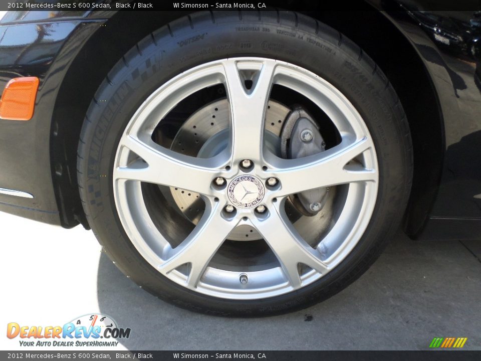 2012 Mercedes-Benz S 600 Sedan Black / Black Photo #24
