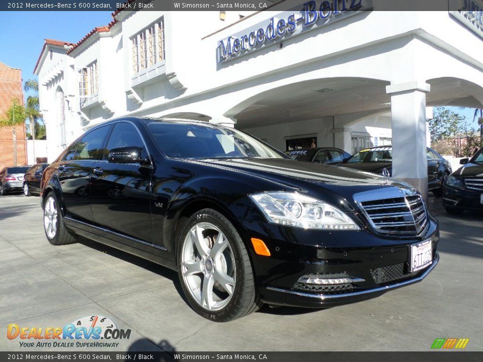 2012 Mercedes-Benz S 600 Sedan Black / Black Photo #25