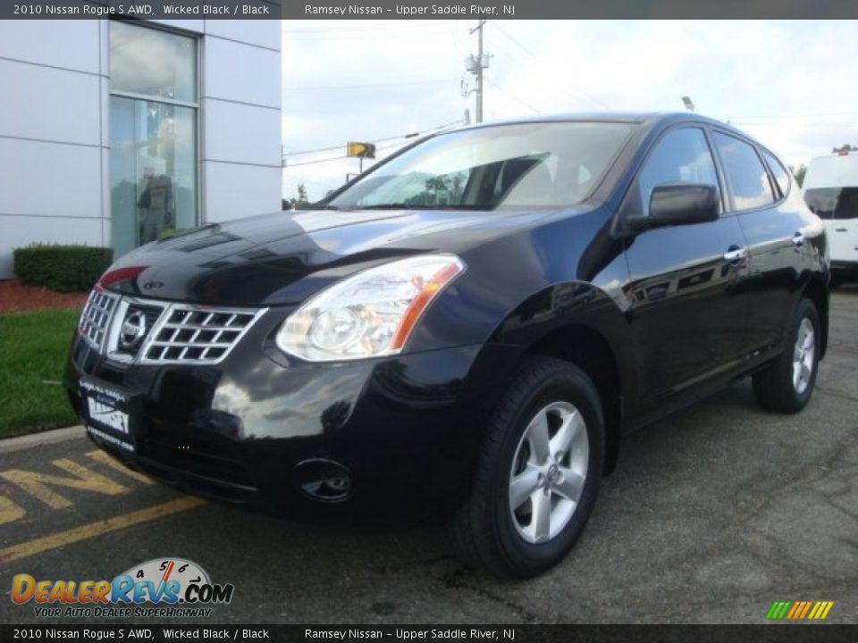 2010 Nissan Rogue S AWD Wicked Black / Black Photo #1