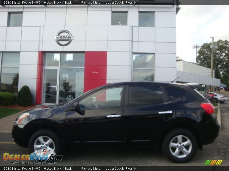 2010 Nissan Rogue S AWD Wicked Black / Black Photo #4