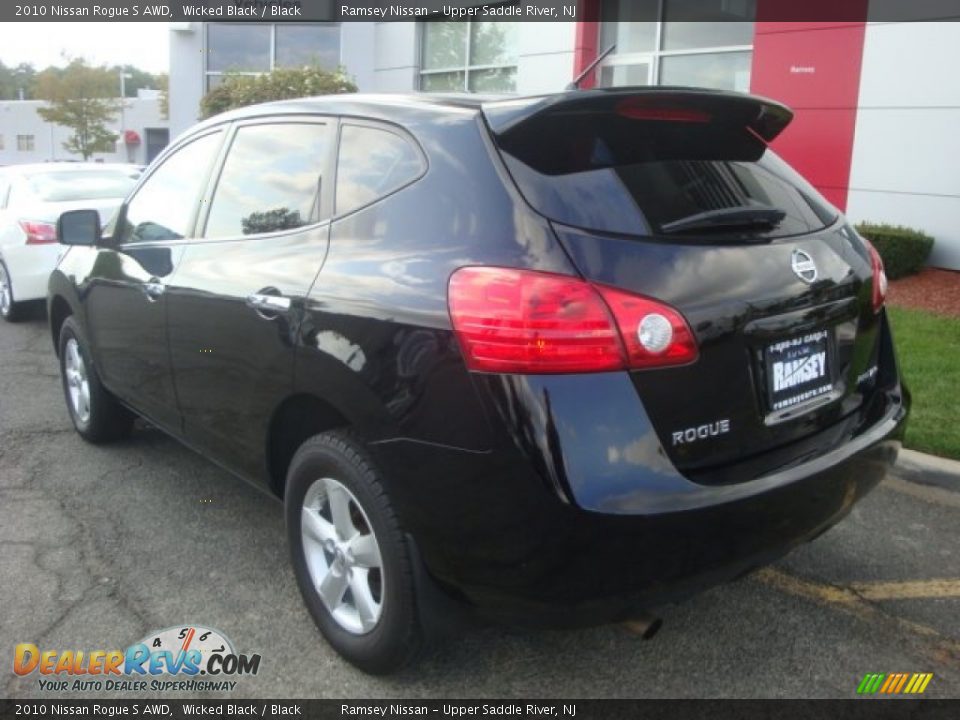 2010 Nissan Rogue S AWD Wicked Black / Black Photo #5