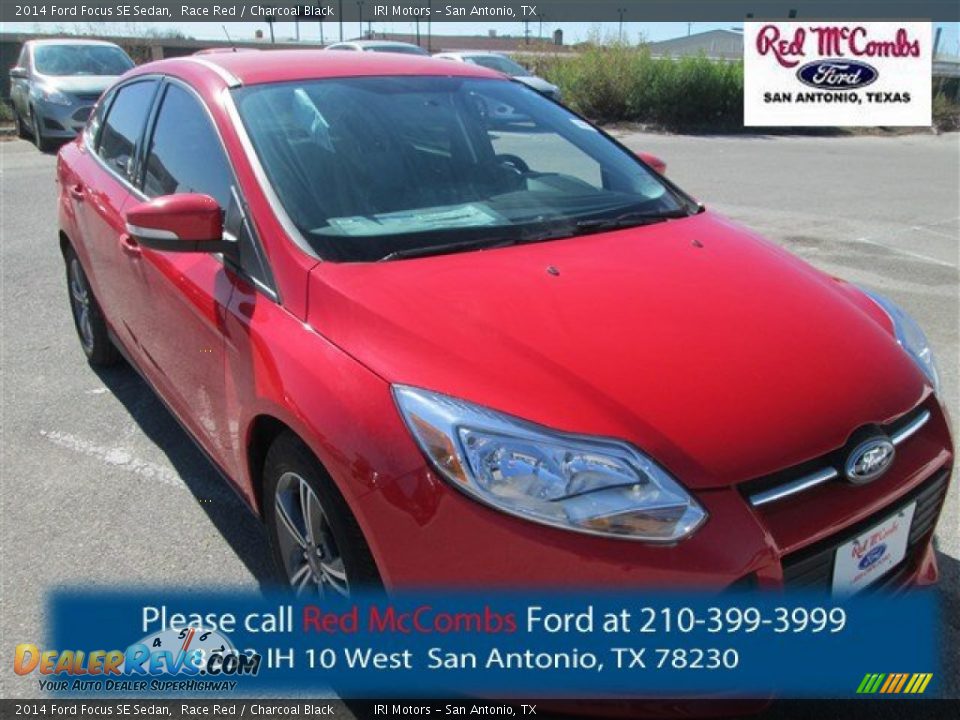 2014 Ford Focus SE Sedan Race Red / Charcoal Black Photo #1