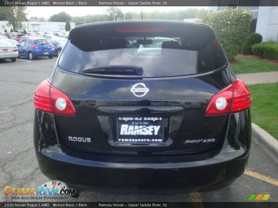 2010 Nissan Rogue S AWD Wicked Black / Black Photo #6
