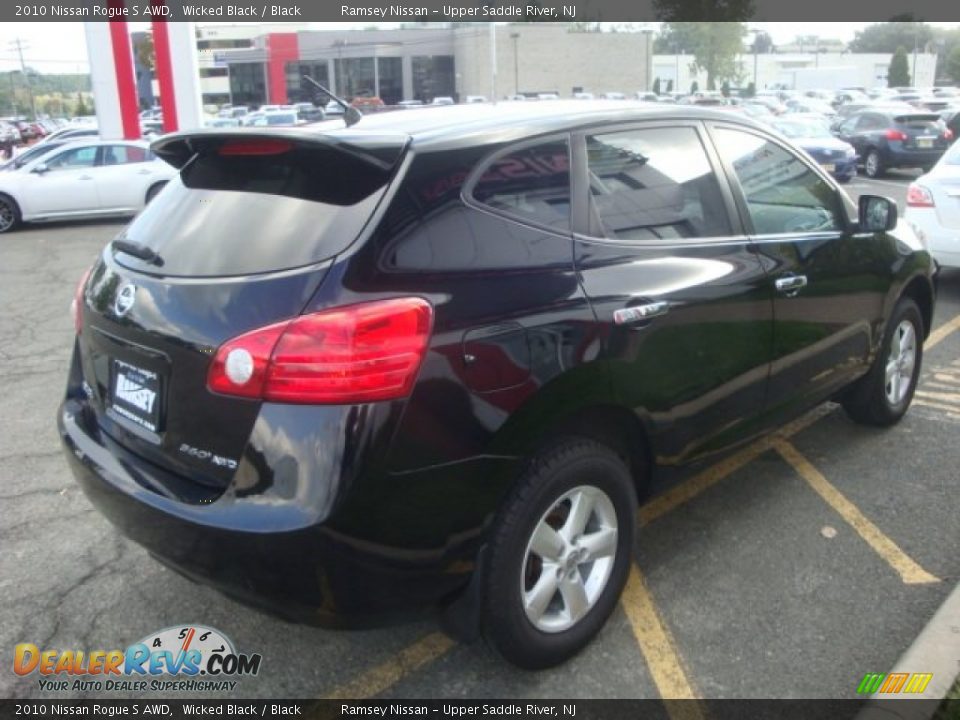 2010 Nissan Rogue S AWD Wicked Black / Black Photo #7