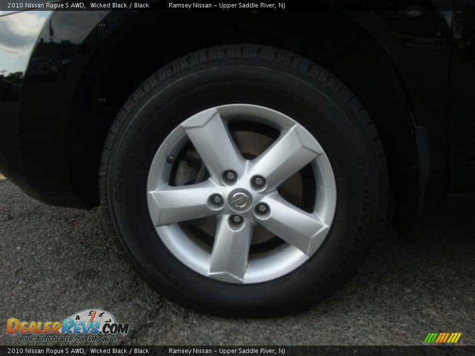 2010 Nissan Rogue S AWD Wicked Black / Black Photo #9