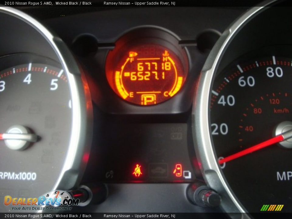 2010 Nissan Rogue S AWD Wicked Black / Black Photo #10