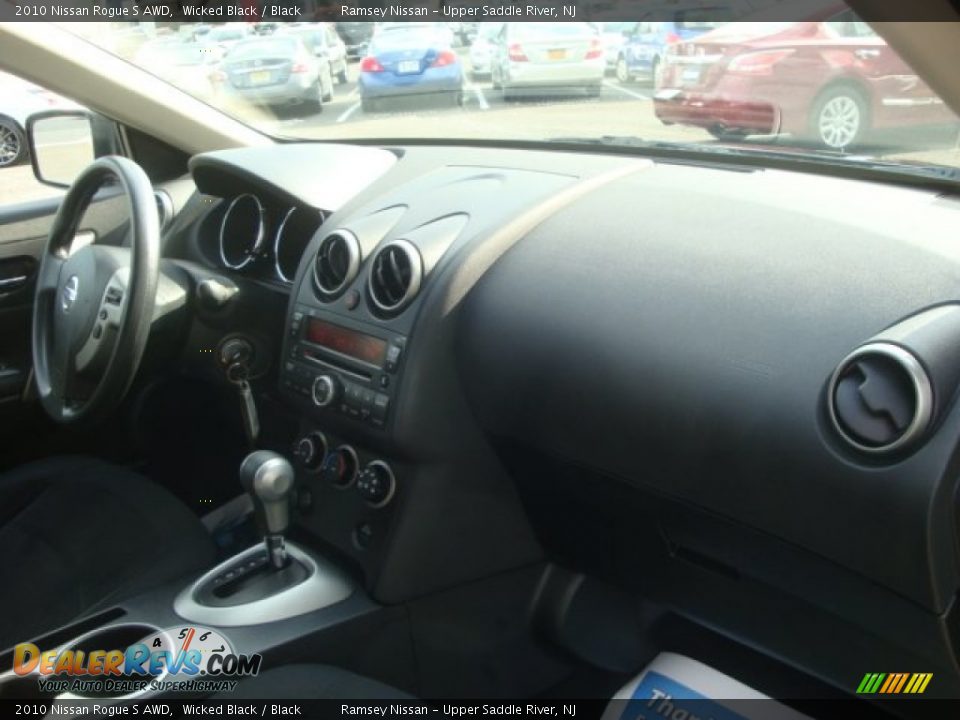 2010 Nissan Rogue S AWD Wicked Black / Black Photo #16