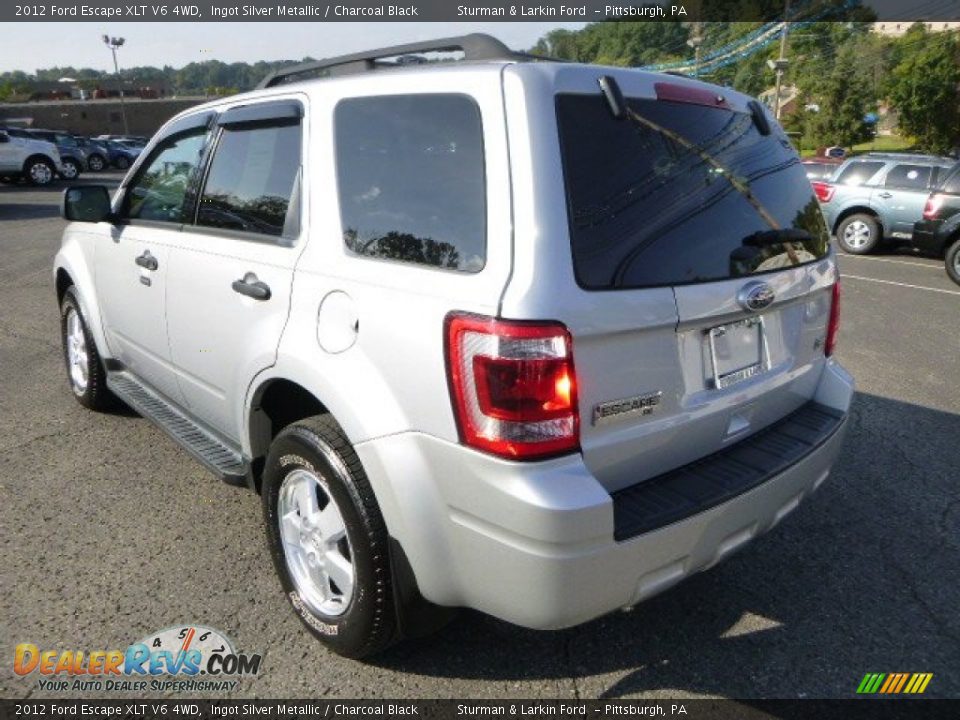 2012 Ford Escape XLT V6 4WD Ingot Silver Metallic / Charcoal Black Photo #4