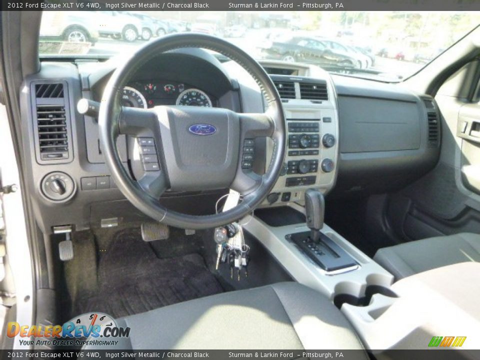 2012 Ford Escape XLT V6 4WD Ingot Silver Metallic / Charcoal Black Photo #10