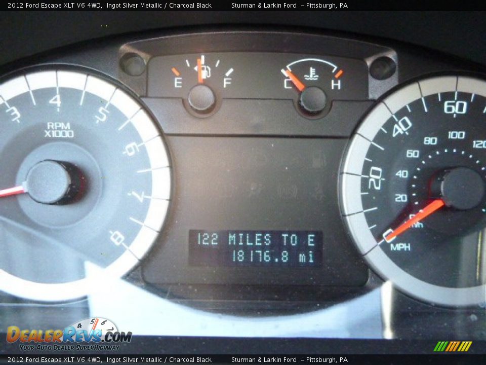 2012 Ford Escape XLT V6 4WD Ingot Silver Metallic / Charcoal Black Photo #15