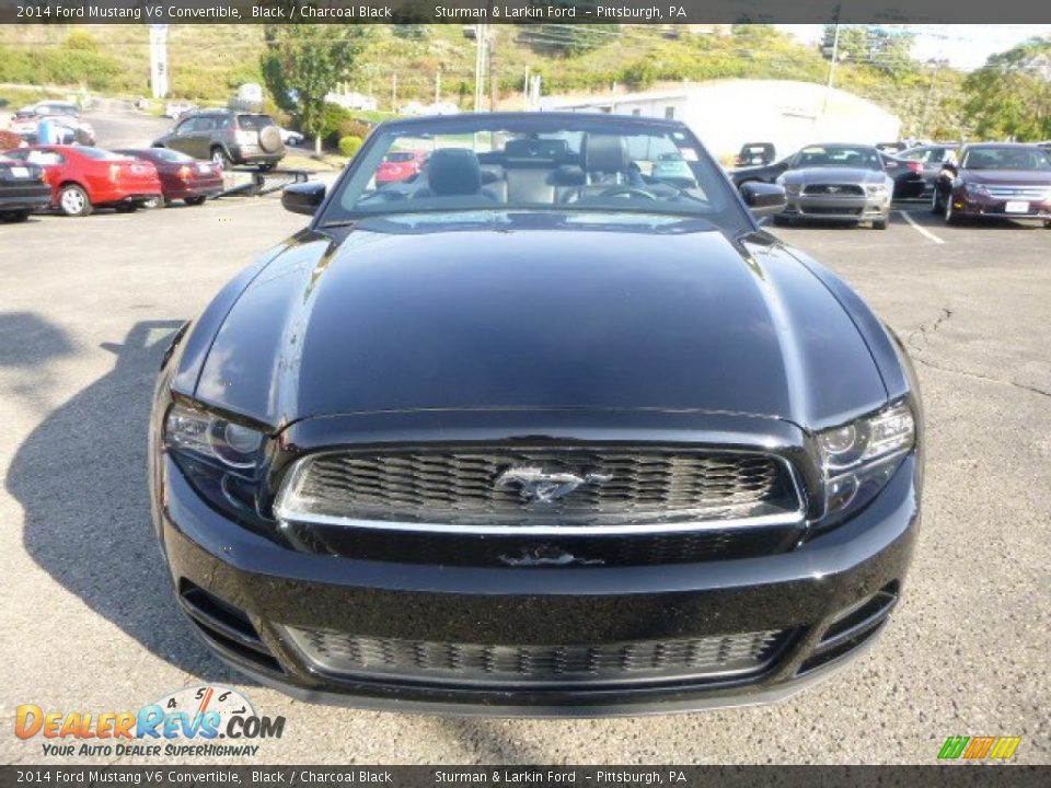 2014 Ford Mustang V6 Convertible Black / Charcoal Black Photo #6