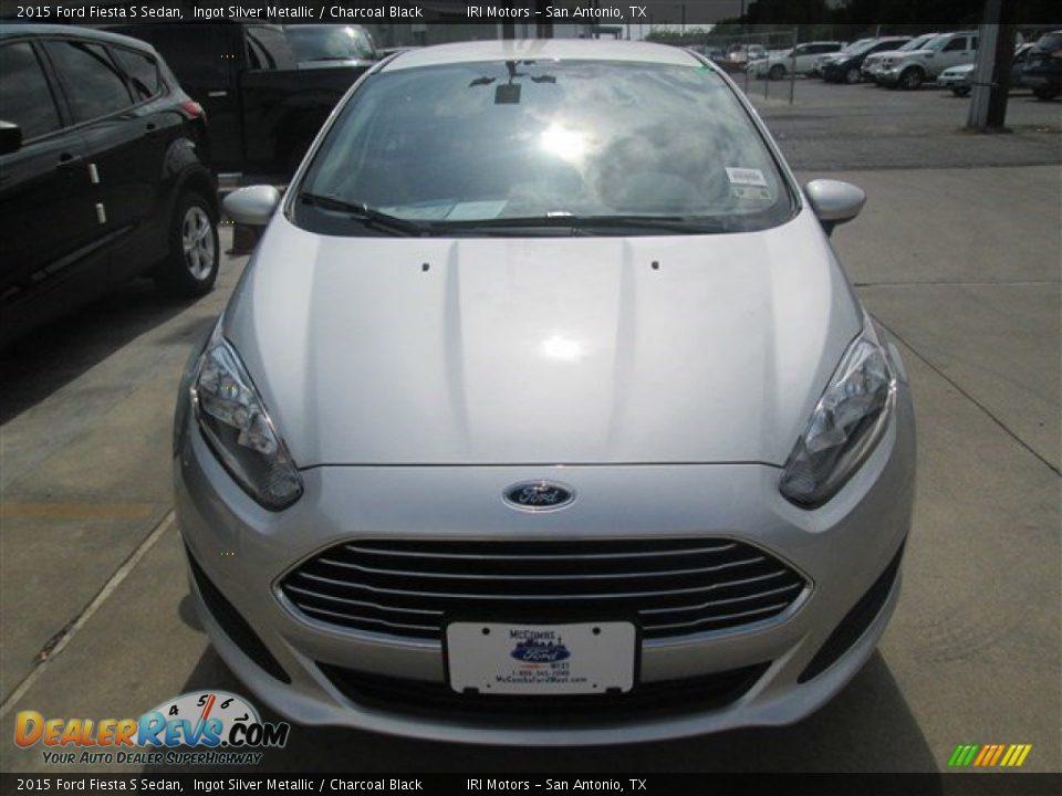 2015 Ford Fiesta S Sedan Ingot Silver Metallic / Charcoal Black Photo #4