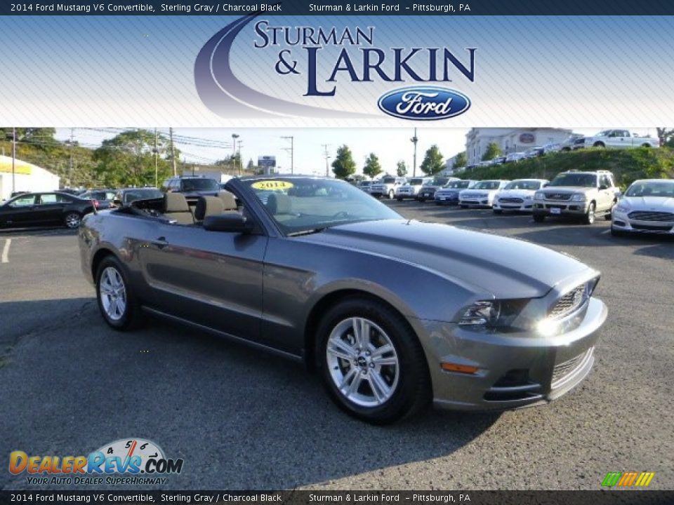 2014 Ford Mustang V6 Convertible Sterling Gray / Charcoal Black Photo #1