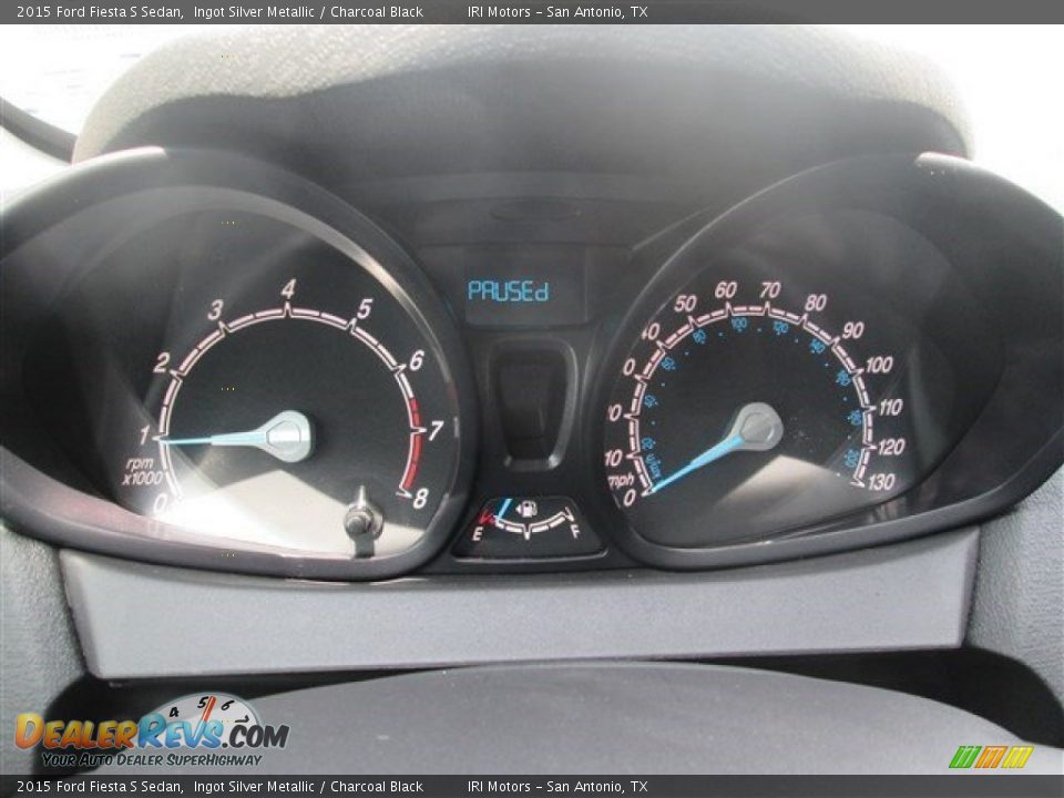 2015 Ford Fiesta S Sedan Ingot Silver Metallic / Charcoal Black Photo #24