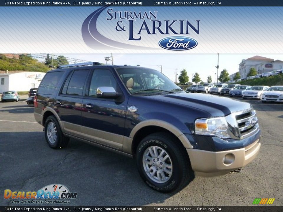 2014 Ford Expedition King Ranch 4x4 Blue Jeans / King Ranch Red (Chaparral) Photo #1
