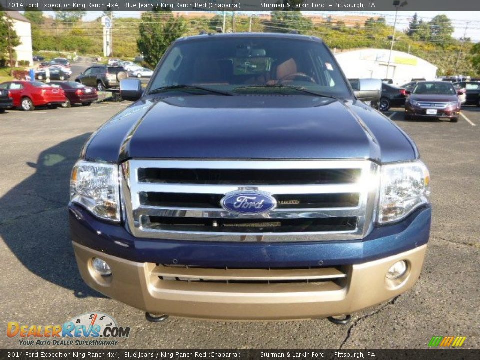 2014 Ford Expedition King Ranch 4x4 Blue Jeans / King Ranch Red (Chaparral) Photo #6