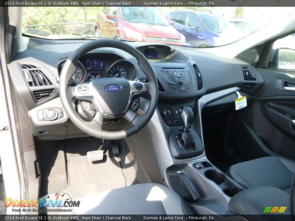 2014 Ford Escape SE 2.0L EcoBoost 4WD Ingot Silver / Charcoal Black Photo #10