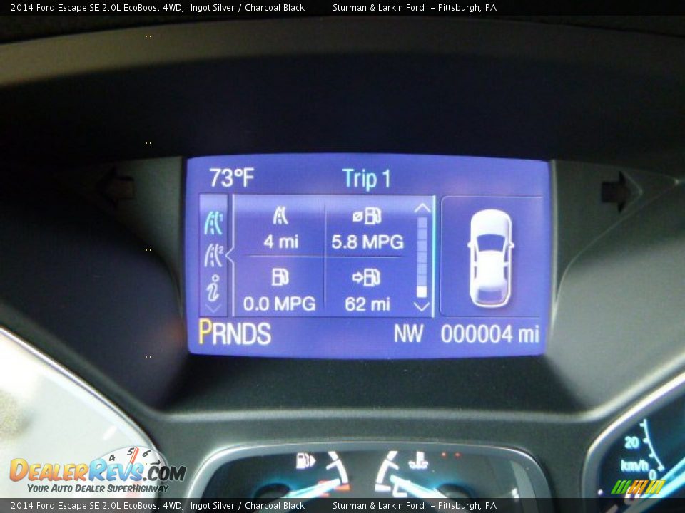 2014 Ford Escape SE 2.0L EcoBoost 4WD Ingot Silver / Charcoal Black Photo #13