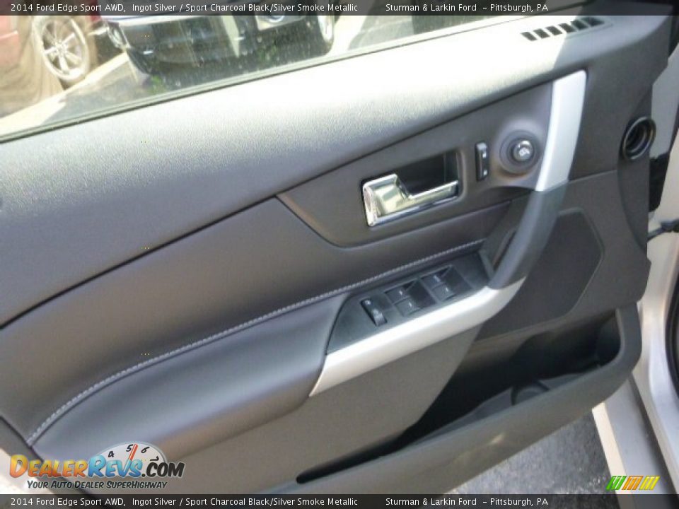 2014 Ford Edge Sport AWD Ingot Silver / Sport Charcoal Black/Silver Smoke Metallic Photo #10