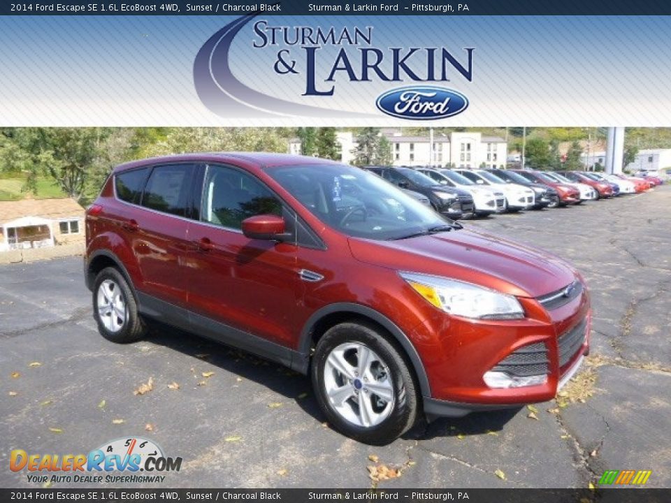 2014 Ford Escape SE 1.6L EcoBoost 4WD Sunset / Charcoal Black Photo #1