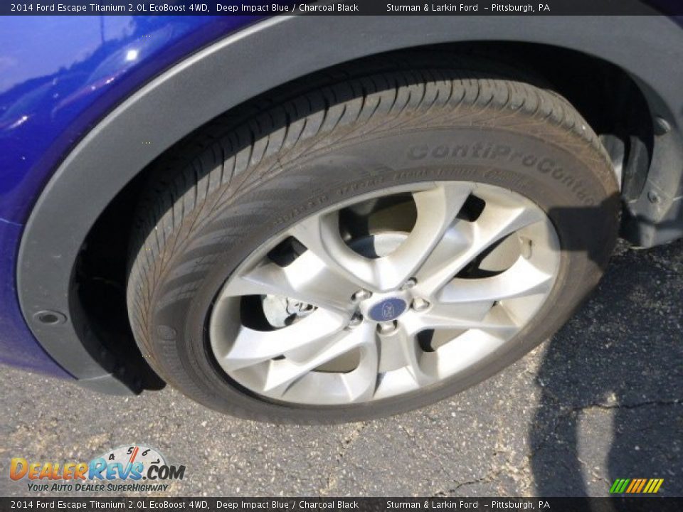 2014 Ford Escape Titanium 2.0L EcoBoost 4WD Deep Impact Blue / Charcoal Black Photo #6