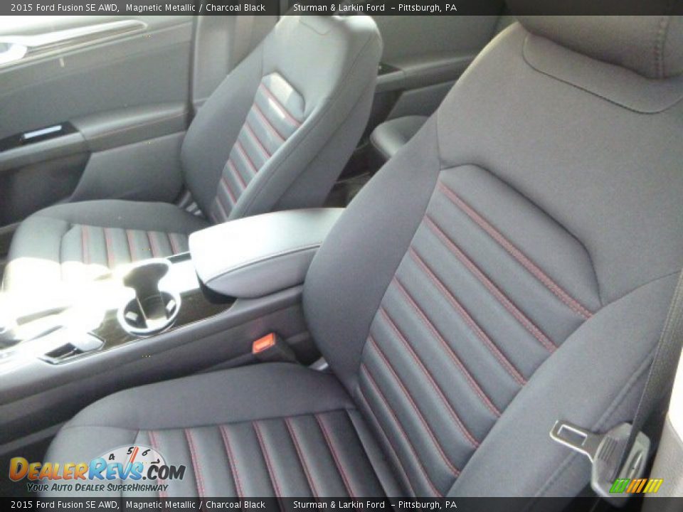 2015 Ford Fusion SE AWD Magnetic Metallic / Charcoal Black Photo #7