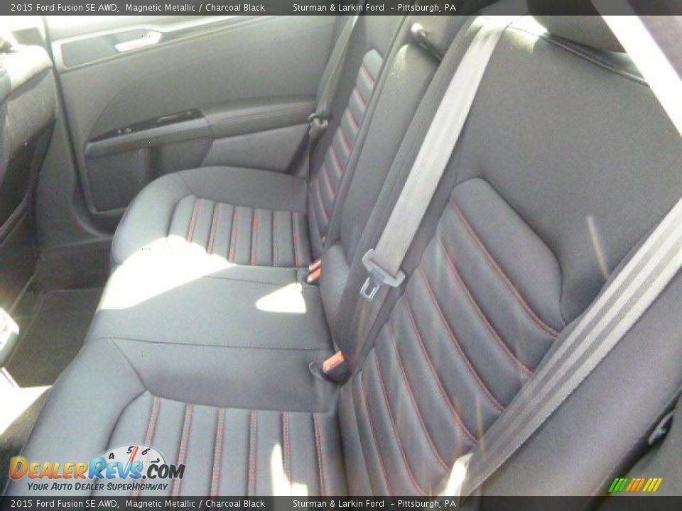 2015 Ford Fusion SE AWD Magnetic Metallic / Charcoal Black Photo #8