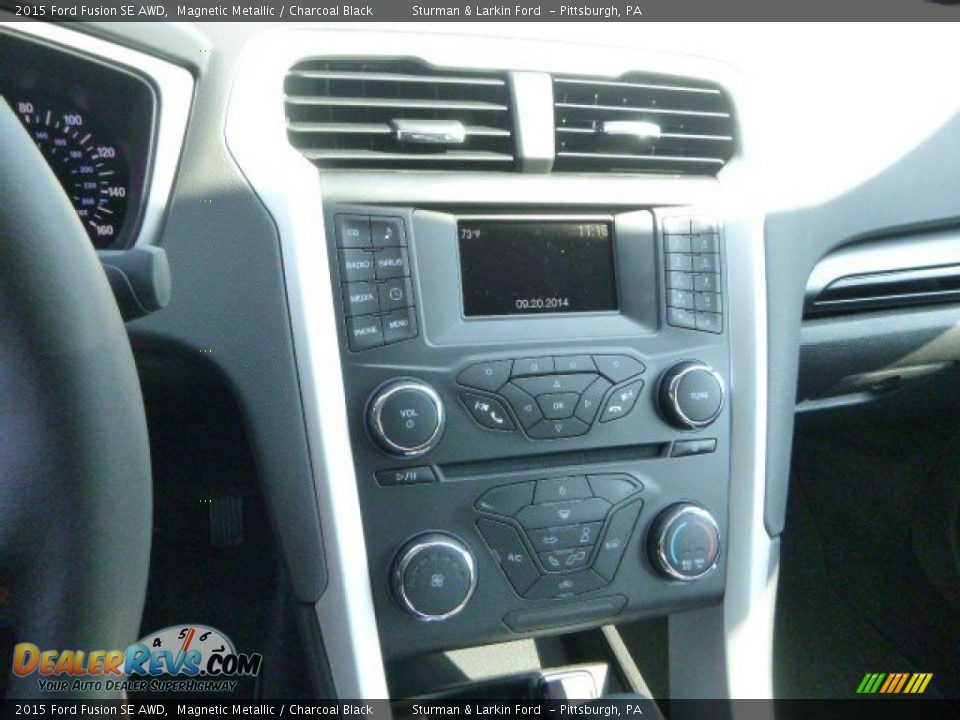 2015 Ford Fusion SE AWD Magnetic Metallic / Charcoal Black Photo #12