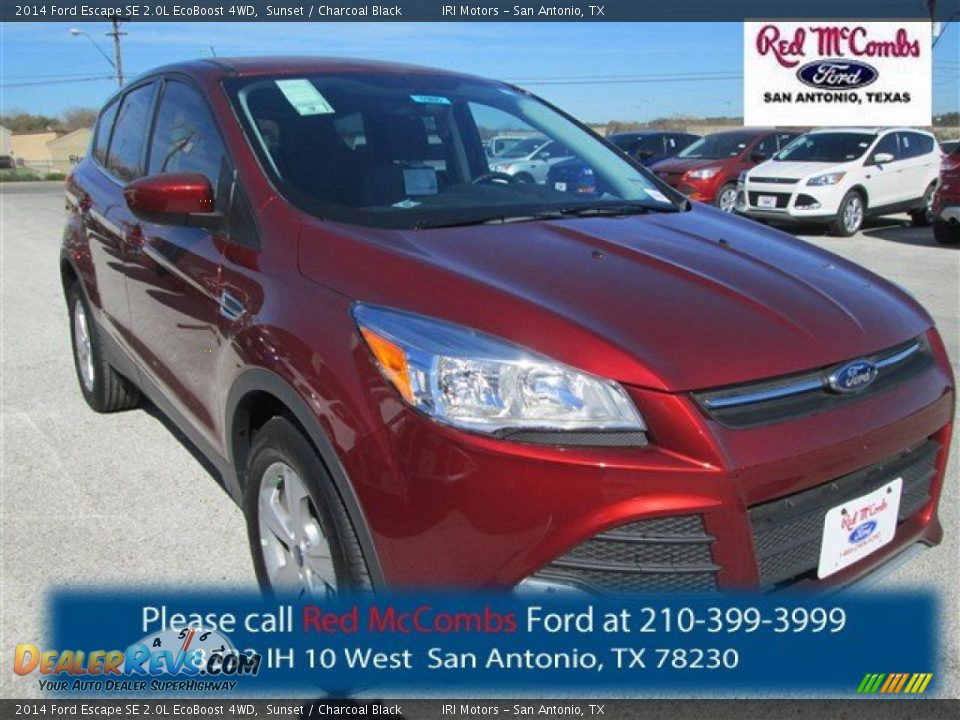 2014 Ford Escape SE 2.0L EcoBoost 4WD Sunset / Charcoal Black Photo #1