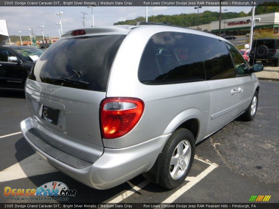 2005 Dodge Grand Caravan SXT Bright Silver Metallic / Medium Slate Gray Photo #5
