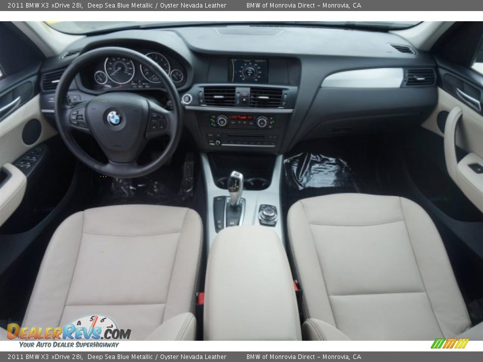 2011 BMW X3 xDrive 28i Deep Sea Blue Metallic / Oyster Nevada Leather Photo #10
