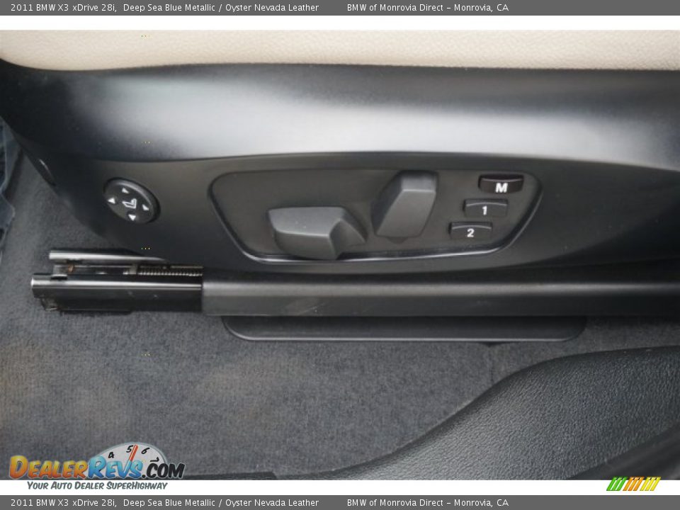 2011 BMW X3 xDrive 28i Deep Sea Blue Metallic / Oyster Nevada Leather Photo #14