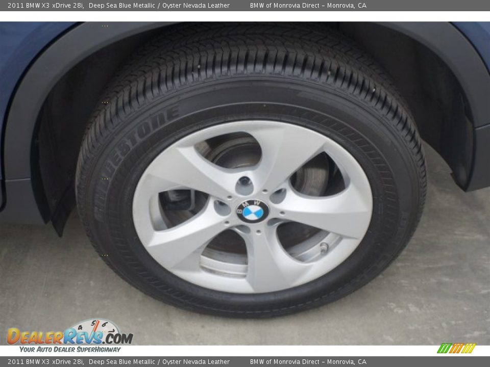 2011 BMW X3 xDrive 28i Deep Sea Blue Metallic / Oyster Nevada Leather Photo #19