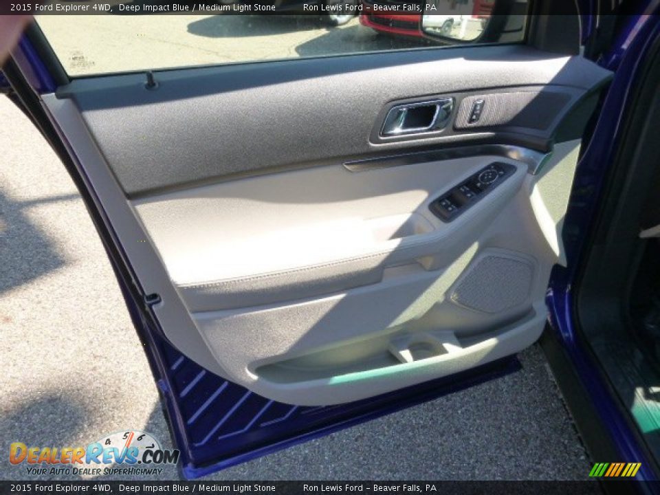 2015 Ford Explorer 4WD Deep Impact Blue / Medium Light Stone Photo #11